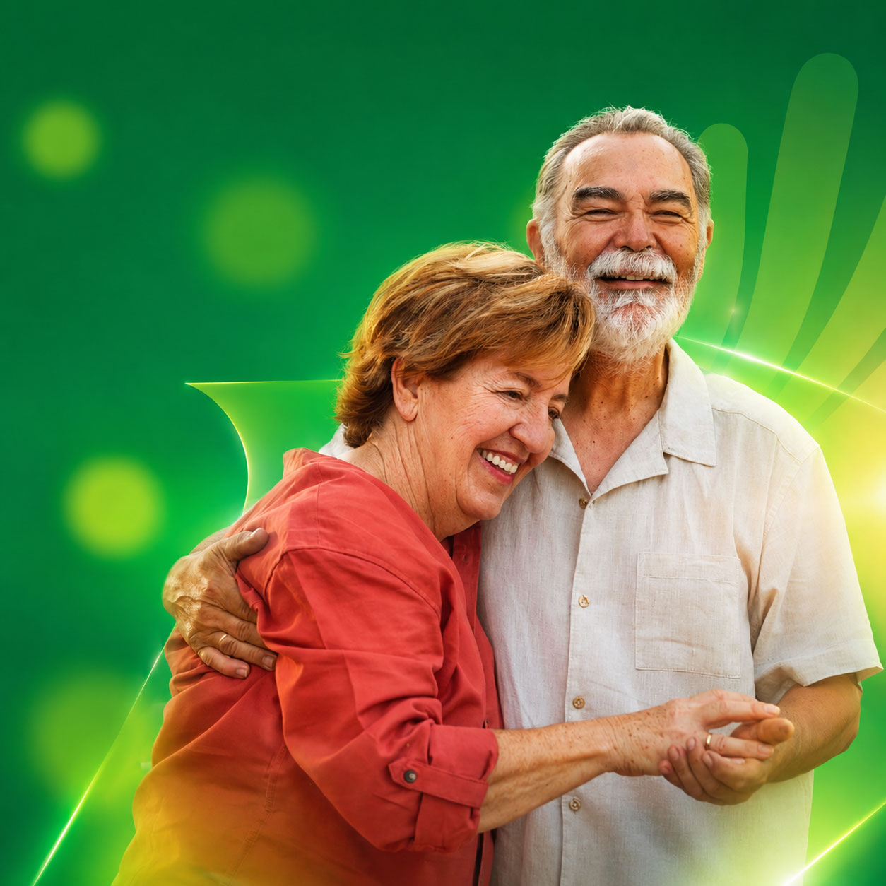 Adultos mayores en una reunión social agradable